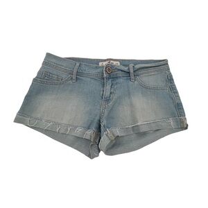 Hollister Cuffed Raw Hem Denim Jean Shorts Size 24 Women’s